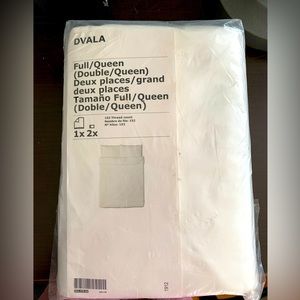 Ikea Dvala Full/Queen Duvet Cover Set, 100% Cotton